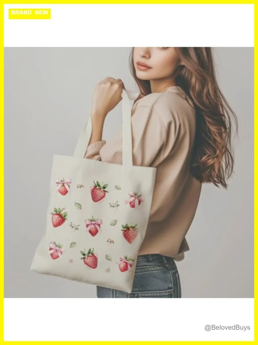 Canvas Tote Bag for Women with Inner Pocket Medium Size